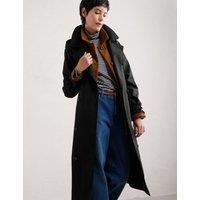 Seasalt Cornwall Pure Cotton Belted Double Breasted Trench Coat Black