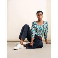 Pure Cotton Floral Button Down Top