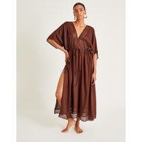 Embroidered Midaxi Kaftan Beach Dress