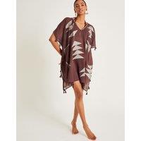 Pure Cotton Printed V-Neck Mini Kaftan