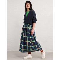 Pure Cotton Printed Midaxi A-Line Skirt