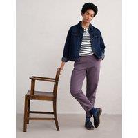 Cotton Rich Tapered Ankle Grazer Trousers