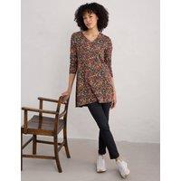 Cotton Rich Printed V-Neck Tunic