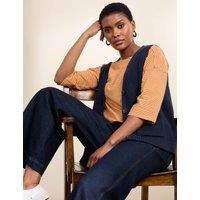 Pure Cotton V-Neck Knitted Vest