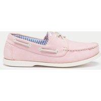 Joules Canvas Lace Up Flat Boat Shoes Pink