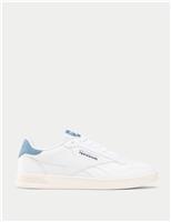 Reebok Court Advance Leather Lace Up Trainers Ivory Mix