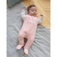 JoJo Maman Bb 2pc Pure Cotton Mouse Outfit (0-18 Mths) Light Pink Mix