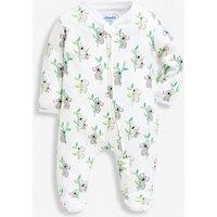 Pure Cotton Koala Print Zip Sleepsuit (0-18 Mths)