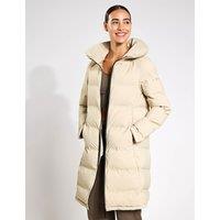 Funnel Neck Longline Puffer Coat