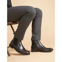 Jones Bootmaker Leather Side Zip Chelsea Boots Black