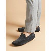Suede Moccasin Slippers