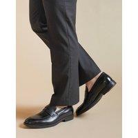 Wide Fit Leather Slip-On Shoes