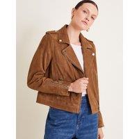 Suede Collared Biker Jacket