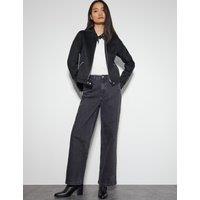 Collarless Biker Jacket