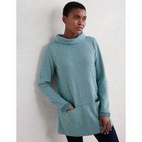 Pure Cotton Jacquard Roll Neck Tunic