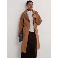 Wool Blend Longline Coat