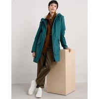 Cotton Rich Waterproof Hooded Longline Jacket