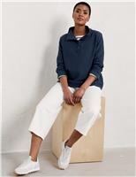 Pure Cotton Collared Sweat-shirt