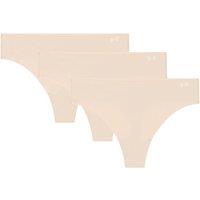 Under Armour 3pk Pure Stretch No Show Thongs Beige