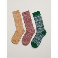 3pk Cotton Rich Ankle High Socks