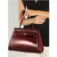 Leather Blend Grab Bag With Shoulder Strap