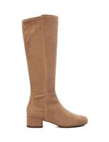 Suede Block Heel Knee High Boots