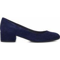 Suede Block Heel Court Shoes