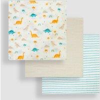 3pk Pure Cotton Muslin Squares