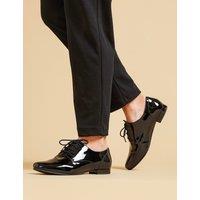 Wide Fit Leather Patent Brogues
