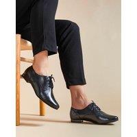 Wide Fit Leather Flat Brogues