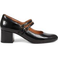 Jones Bootmaker Patent Leather Double Strap Mary Jane Shoes Black