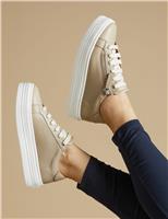 Leather Flatform Trainers