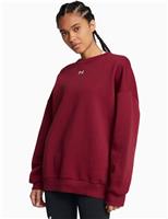 Under Armour Rival Cotton Rich Fleece Oversized Sweat-shirt Dark Red