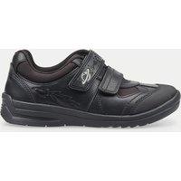 Kids Leather Riptape Schoolwear Shoes (10 Small - 4 Large)