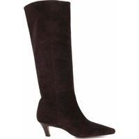 Suede Kitten Heel Knee High Boots