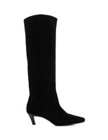 Suede Kitten Heel Knee High Boots