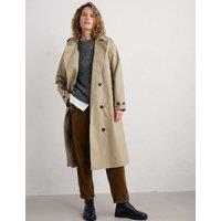 Pure Cotton Belted Double Breasted Trench Coat