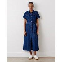 Cotton Rich Denim Midi Shirt Dress