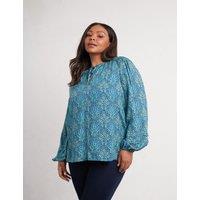 Paisley V-Neck Blouse