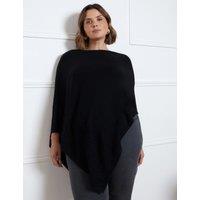 Cable Knit Poncho with Cashmere