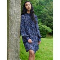 Snake Print High Neck Swing Dress