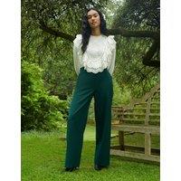 Pleated Wide Leg Trousers