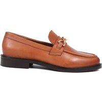 Leather Bar Flat Loafers