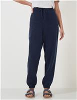 Crew Clothing Pure Lyocell Drawstring Joggers Navy