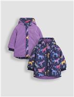Unicorn Reversible Fleece Lined Raincoat (1-6 Yrs)