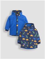 Dinosaur Reversible Fleece Lined Raincoat (1-6 Yrs)