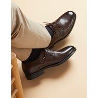 Jones Bootmaker Wide Fit Leather Derby Shoes Dark Brown