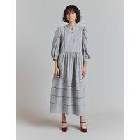 Pure Cotton Embroidered Midaxi Tea Dress