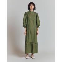 Pure Cotton Broderie Midaxi Smock Dress