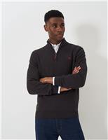 Pure Cotton Half Zip Jumper